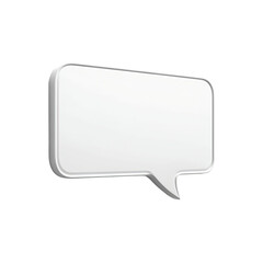 Fototapeta premium Blank white rectangular speech bubble isolated on transparent background