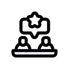 review line icon. Clean and minimalist vector icon for websites, mobile apps, presentations, and logos. Fully scalable and customizable for any project.