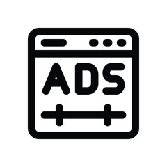 ads campaign line icon. Clean and minimalist vector icon for websites, mobile apps, presentations, and logos. Fully scalable and customizable for any project.