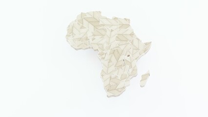 High-quality 3D animation of the African continent with a detailed map and realistic terrain. Perfect for geographic visualizations, educational projects, cartography, and digital mapping