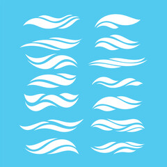 Obraz premium Water Wave Vector Set
