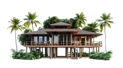 Rustic & Modern Wooden Houses | Cabin, Treehouse, Beachfront, Log & A-Frame | Luxury Nature Retreat, Cozy Architecture, Transparent PNG for Designers | Trending Home Design & Architecture 2025