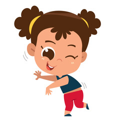 Playful Girl Dancing activity