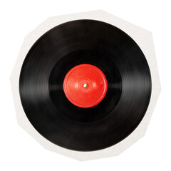 Vinyl record png sticker, cut out paper design, transparent background