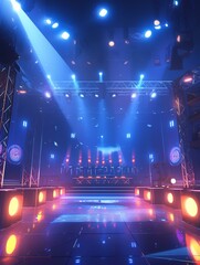 Modern Immersive Concert Venue at Night