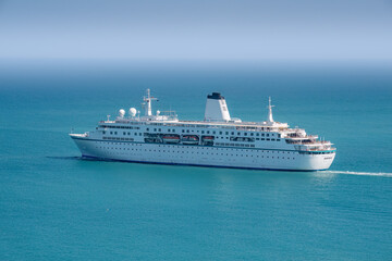 Cruise ship luxury, making perfect of a maritime adventure of holidays, international travel, and...