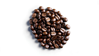 Obraz premium coffee beans isolated on white