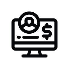 customer line icon. Clean and minimalist vector icon for websites, mobile apps, presentations, and logos. Fully scalable and customizable for any project.