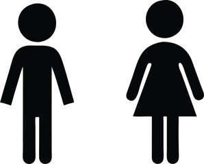 Toilet sign. male and female restroom. Vector