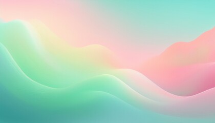Fototapeta premium Ultra-light pastel gradient: soft pink to mint green. Smooth, calming blend. Delicate color wash, serene background.