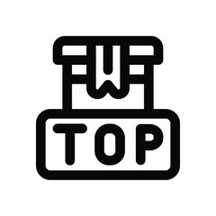 top line icon. Clean and minimalist vector icon for websites, mobile apps, presentations, and logos. Fully scalable and customizable for any project.