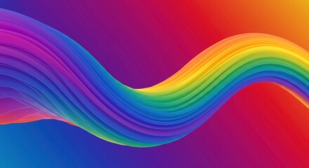 Abstract Rainbow Wave Design Vibrant Swirling Color Gradient Fluid Motion Background