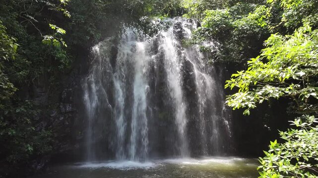 Aerial footage of Ellinjaa Falls Queensland Australi