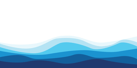 Sea waves vector background illustration