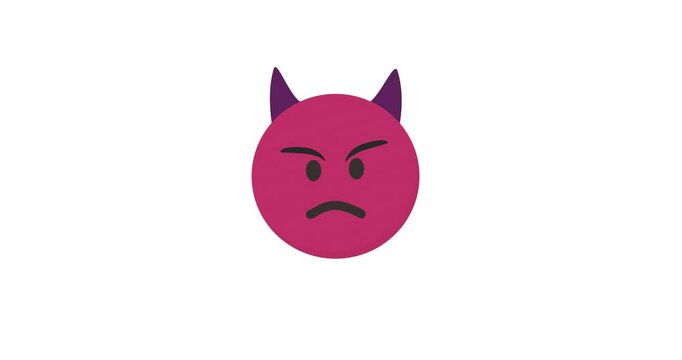 "Animated Facebook Devil Emoji (Laughing Devil Face) with Transparent Background - Perfect for Video Overlays"