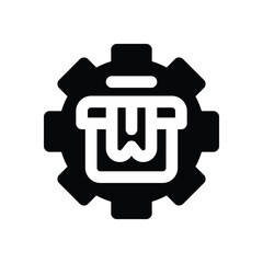 Obraz premium setting glyph icon. Strong and solid vector icon for websites, mobile interfaces, presentations, and visual branding. High quality and easy to edit.