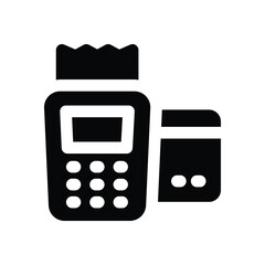 payment glyph icon. Strong and solid vector icon for websites, mobile interfaces, presentations, and visual branding. High quality and easy to edit.