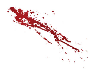 Blood drops and splatters. Vector illustration on white background