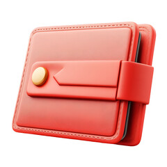 red purse isolated on white