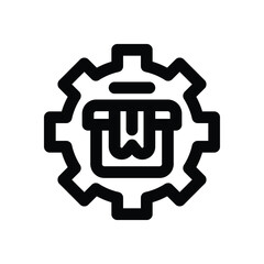 setting line icon. Clean and minimalist vector icon for websites, mobile apps, presentations, and logos. Fully scalable and customizable for any project.