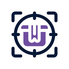 target dual tone icon. Sleek and modern vector icon for websites, mobile apps, marketing materials, and corporate design. Fully scalable and ready to use.