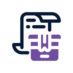 invoice dual tone icon. Sleek and modern vector icon for websites, mobile apps, marketing materials, and corporate design. Fully scalable and ready to use.