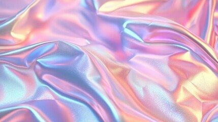 Obraz premium Minimalist holographic abstract background with a subtle pastel rainbow glitter texture and soft glowing highlights.