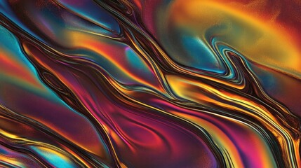 Mystical holographic abstract texture with shimmering rainbow glitter, reflecting cosmic sky hues and soft gradients.