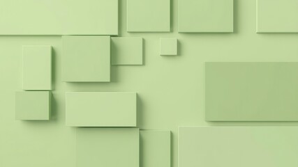 Obraz premium Subdued Green Geometric Shapes