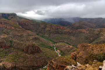 Naklejka premium Blyde River Canyon Nature Reserve in Mpumalanga, South Africa forms part of the Greater Drakensberg escarpment and features on the scenic Panorama Route.