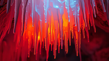 Fototapeta premium Chromatic Glacial Reverie: A Serene Meditation on the Ethereal Beauty of Nature's Icy Artistry