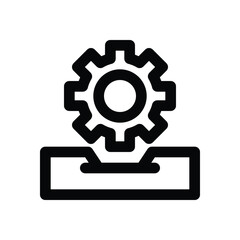 setting line icon. Clean and minimalist vector icon for websites, mobile apps, presentations, and logos. Fully scalable and customizable for any project.