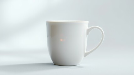 Obraz premium Opal White Bone China Mug, Lens Flare, Sustainable Design