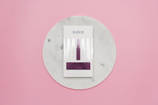 Strasbourg, France - January 2025 : BABOR lifting beauty ampoule