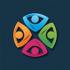 logo pour association, groupe de couleur en ia