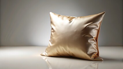 Left-aligned satin cushion mockup, ready for design.