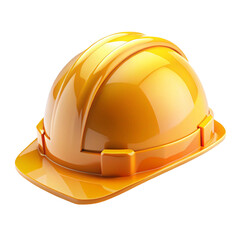 yellow helmet isolated on white