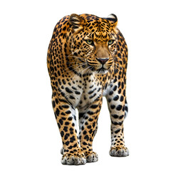 Fototapeta premium Majestic Wild Cat on White or Transparent Background, PNG format