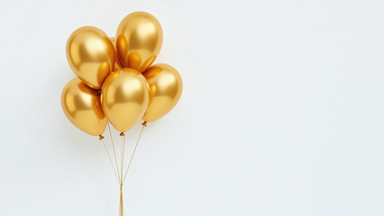 white backgroundting bouquet golden balloons results several separate