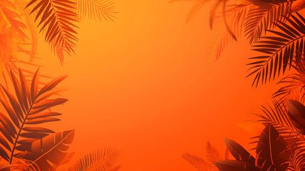 Tropical Earth Tone Abstract Background Template &ndash; Warm Colored Shapes & Line Art Design