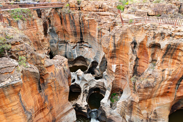 Blyde River Canyon Nature Reserve in Mpumalanga, South Africa forms part of the Greater Drakensberg escarpment and features on the scenic Panorama Route.