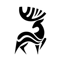 Naklejka premium deer silhouette vector