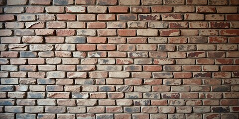 Fototapeta premium Aged Brick Wall: A Timeless Texture of History