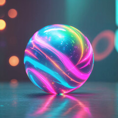 abstract background with glowing sphere