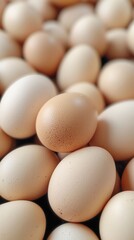 Close-up of a Pile of Brown Eggs