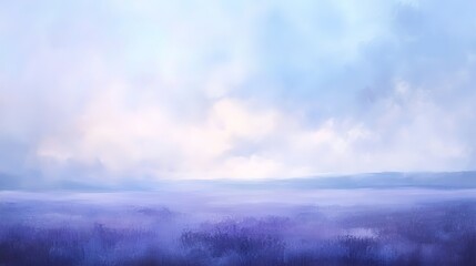 Obraz premium Soft lavender and pale blue sky, delicate and dreamy with smooth textures