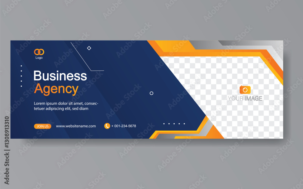Wall mural vector abstract design web banner template. web design elements - header design. abstract geometric 
