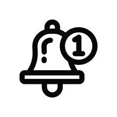notification line icon. Clean and minimalist vector icon for websites, mobile apps, presentations, and logos. Fully scalable and customizable for any project.