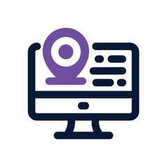 location dual tone icon. Sleek and modern vector icon for websites, mobile apps, marketing materials, and corporate design. Fully scalable and ready to use.