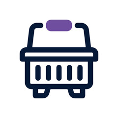 shopping basket dual tone icon. Sleek and modern vector icon for websites, mobile apps, marketing materials, and corporate design. Fully scalable and ready to use.
